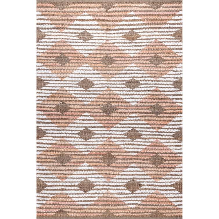 Foundry Select Martucci Handmade Braided Pink/Brown/Orange Rug | Wayfair