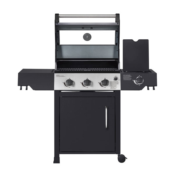 VANSTON 3 - Burner Countertop Liquid Propane 48000 BTU BTU Gas Grill ...