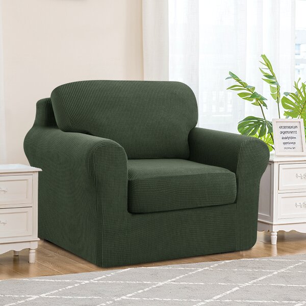 Tuttletown Soft Stretch Separate Box Cushion Armchair Slipcover by Wade Logan® 