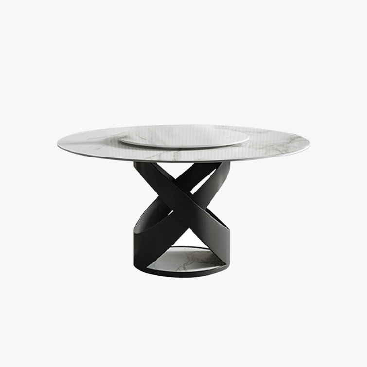 Pedestal table with marble top