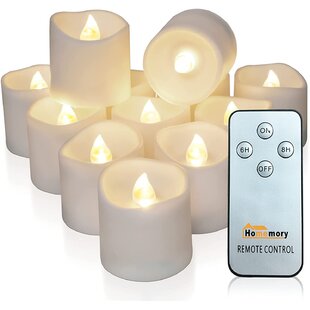 6 Flameless Floating LED tealight Candle Battery operated Amber tea lights NEW 