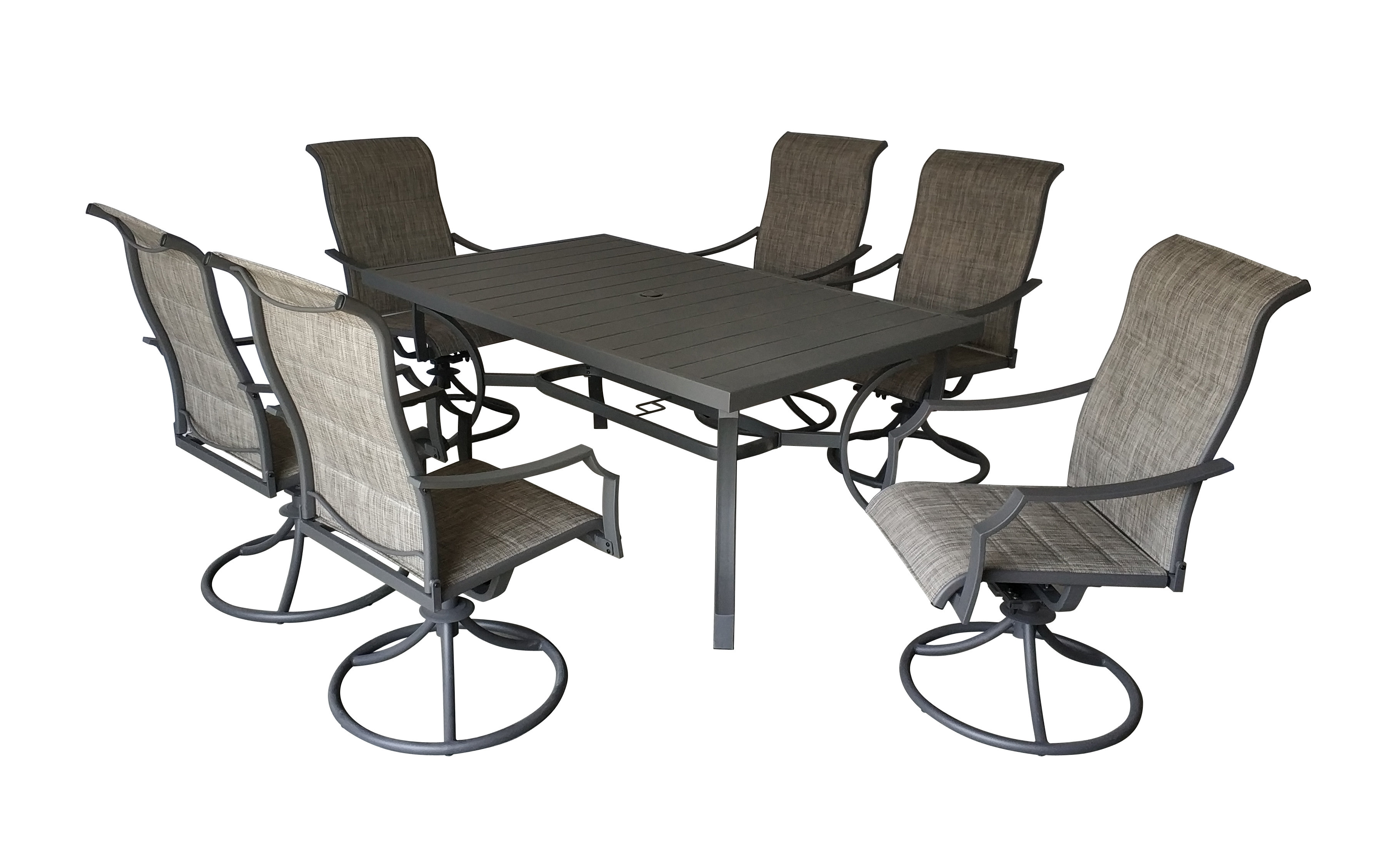 Red Barrel Studio® Amaly Rectangular 6 Person Outdoor Dining Set