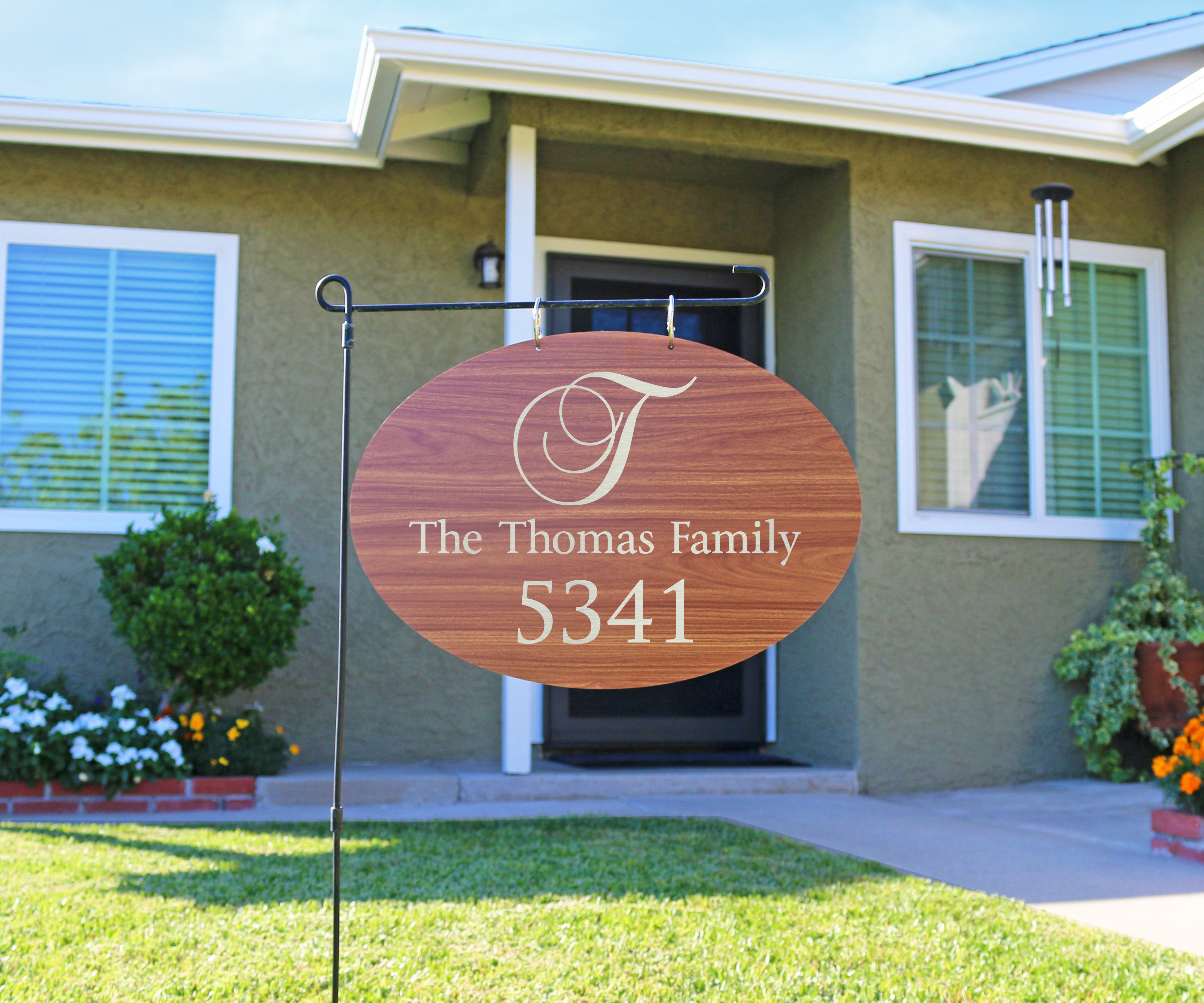 Etchey 3Line Address Plaque Frame Wayfair