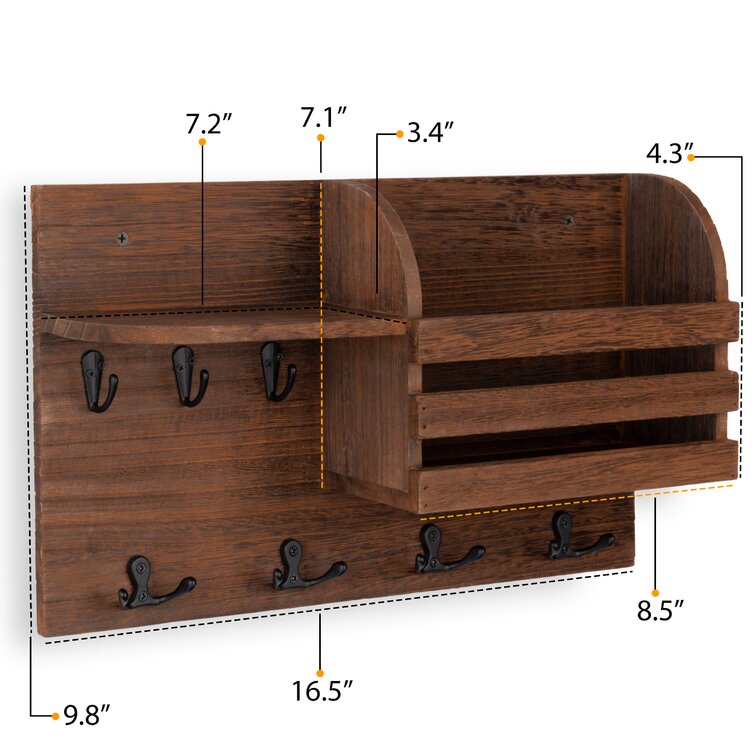 HANDMADE 3 HOOK SOLID OAK TRADITIONAL coat rack with 3 NATURAL POLISHED coat hooks. FOWLERS® 11 sizes