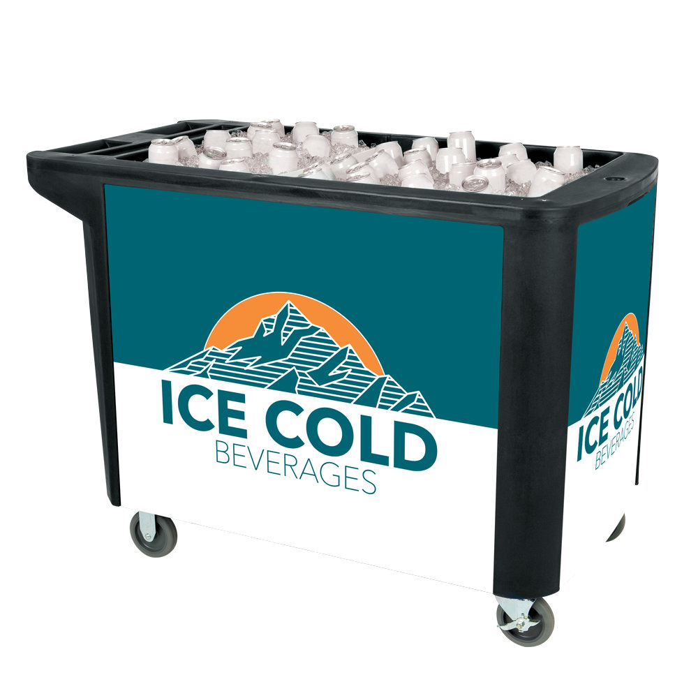 Iowa Rotocast Plastics 136 Qt. Push Cart Elite Cooler Wayfair