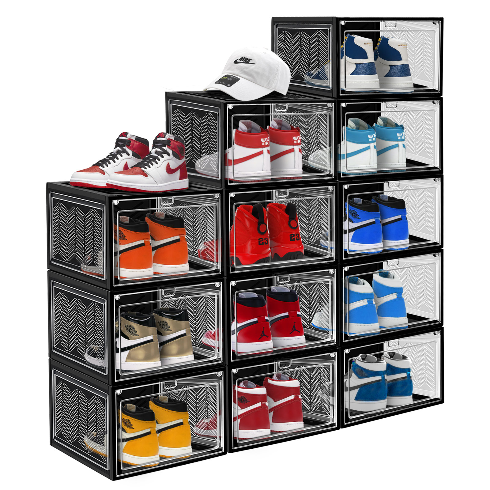 FORTUNE Shoe Boxes Shoe Containers Shoe Organizer For Closet Shoe Storage Boxes Clear Shoe Boxes Stackable Large Shoe Storage Boxes With Hard Plastic Shoe Boxes Stackable Clear Shoe Box As Your
