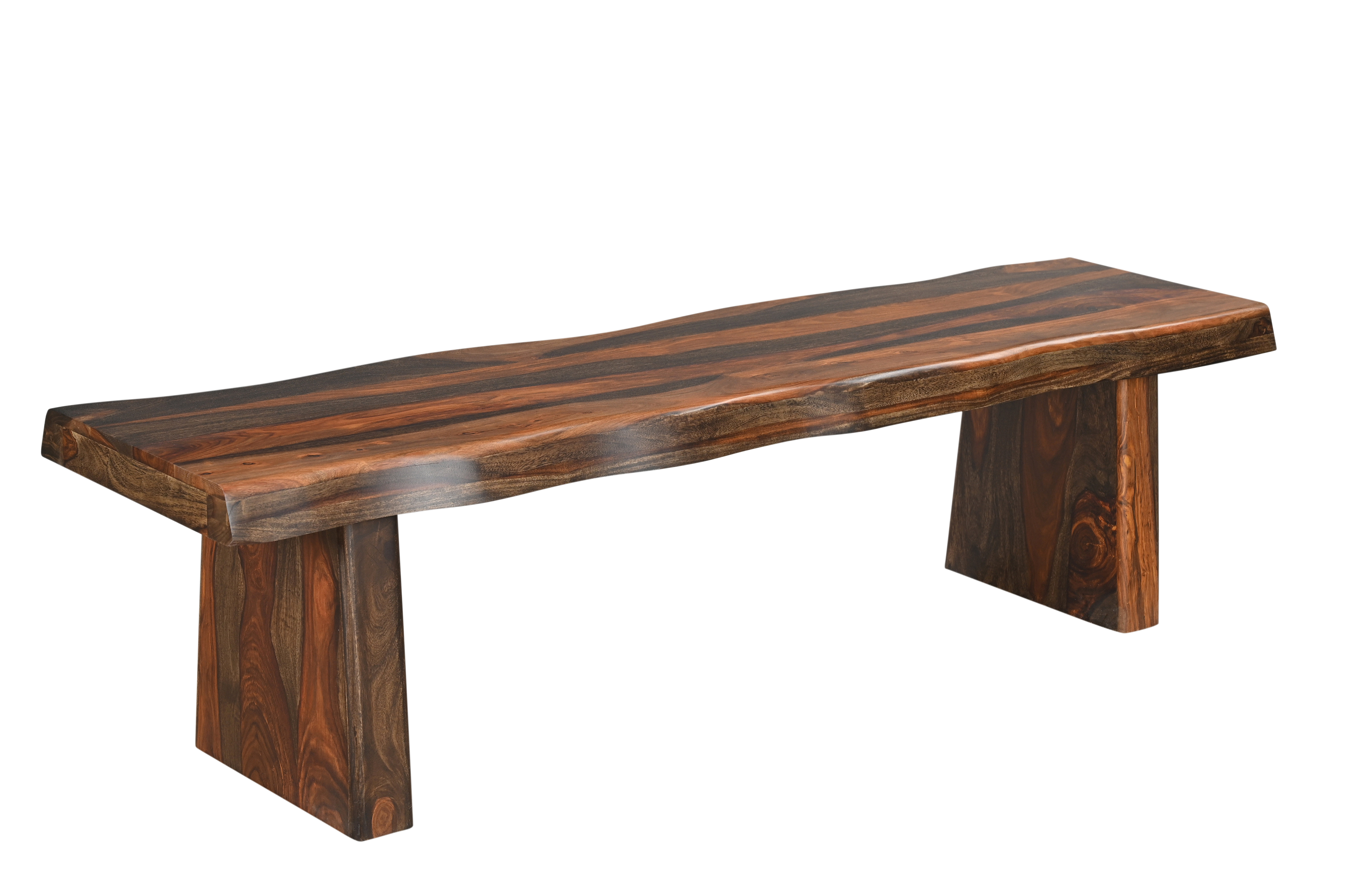 TaranDesigns Live Edge Wood Leg Dining Bench Wayfair