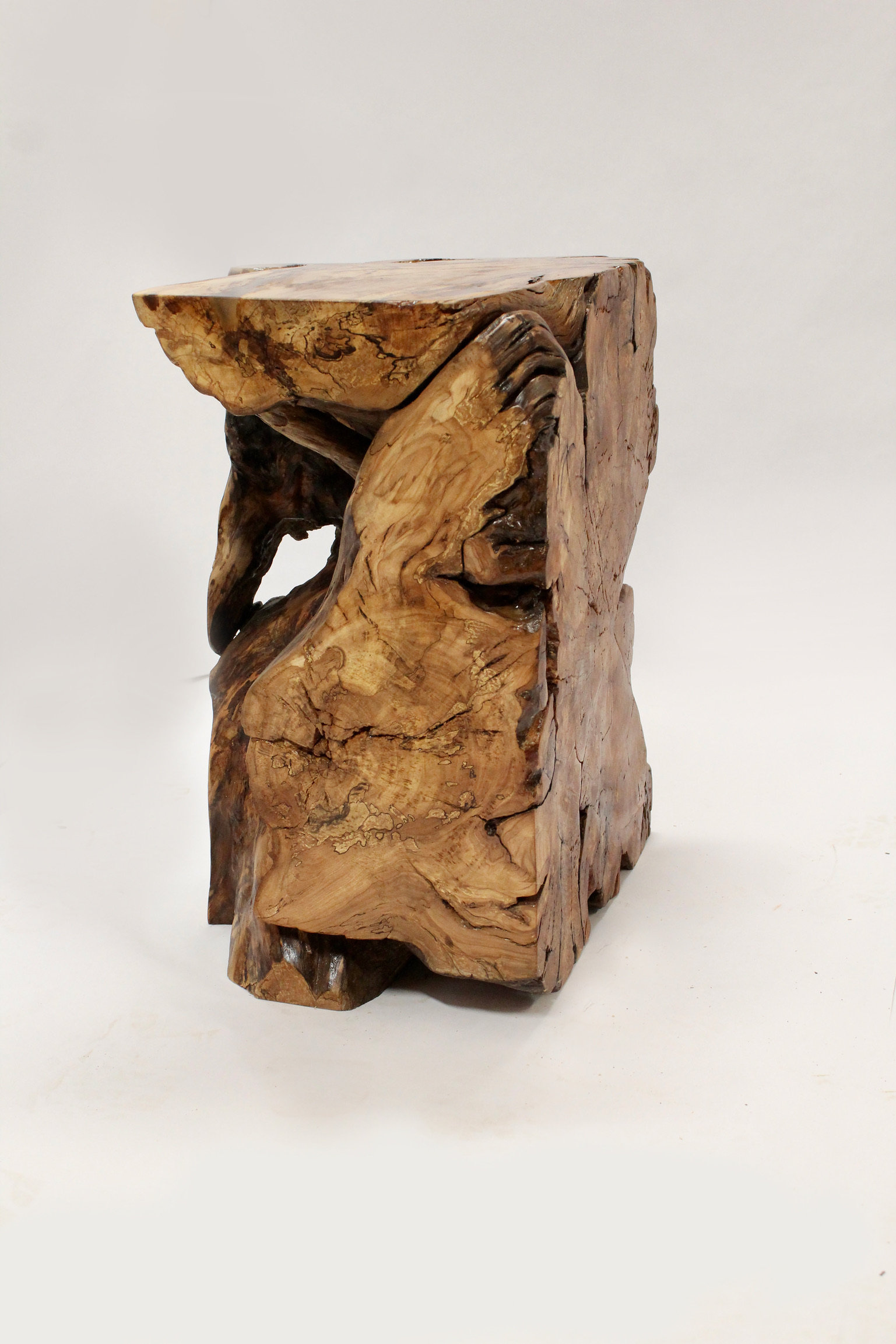 Canyon Woodworking 22'' Tall Solid Wood Tree Stump End Table Wayfair