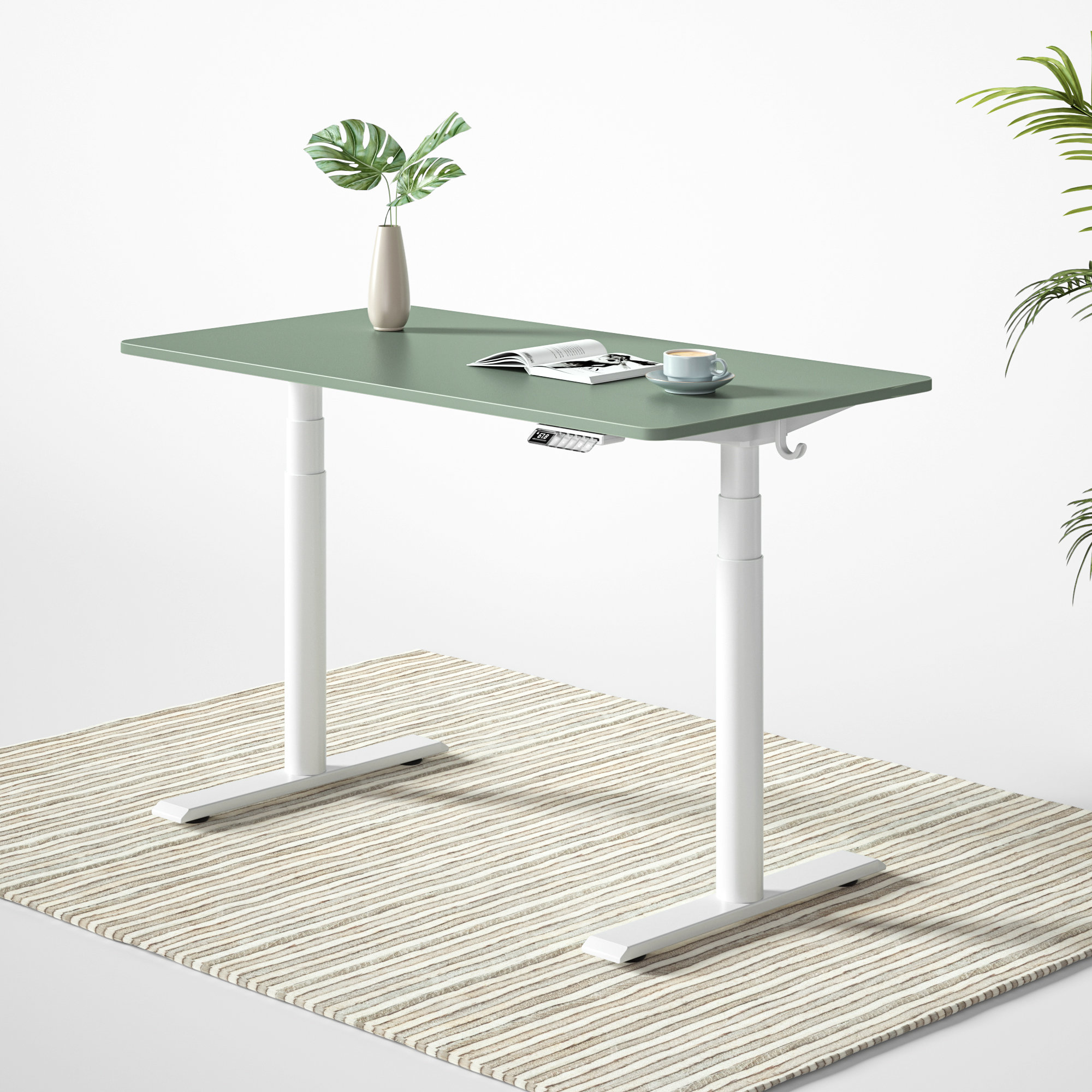 Inbox Zero Height Adjustable Standing Desk Wayfair