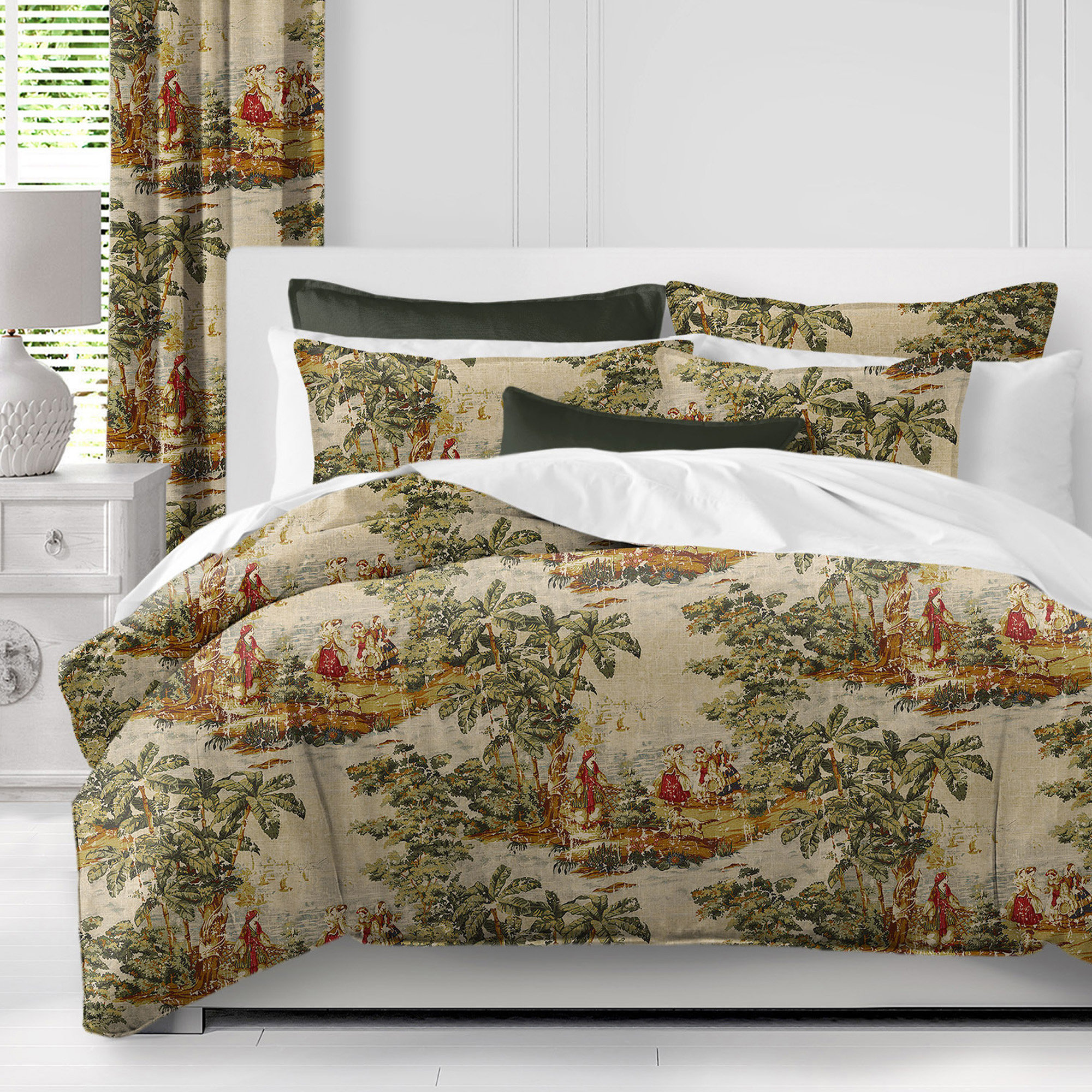 Linen Blend Coverlet / Bedspread 