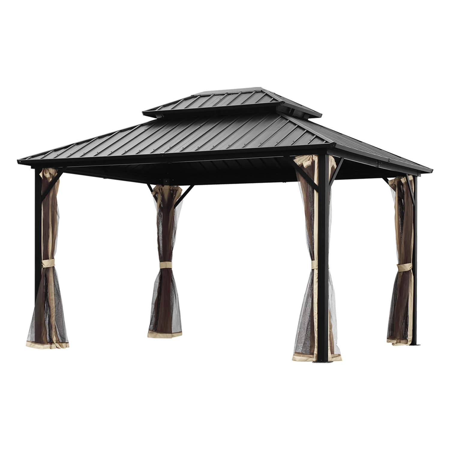 Zenova 12 Ft. W x 10 Ft. D Aluminum Patio Gazebo Wayfair