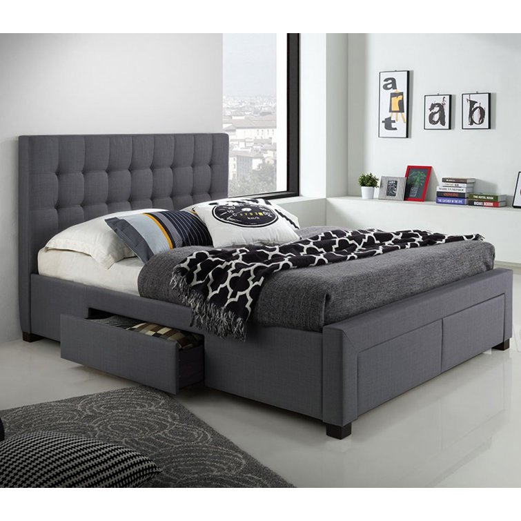 Queen Schuetz Tufted Upholstered Low Profile Storage Platform Bed Brayden Studio