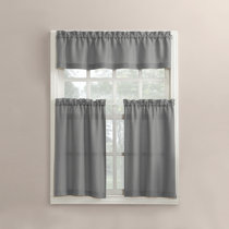 Wayfair | Black & Gray & Silver Valances & Kitchen Curtains ...
