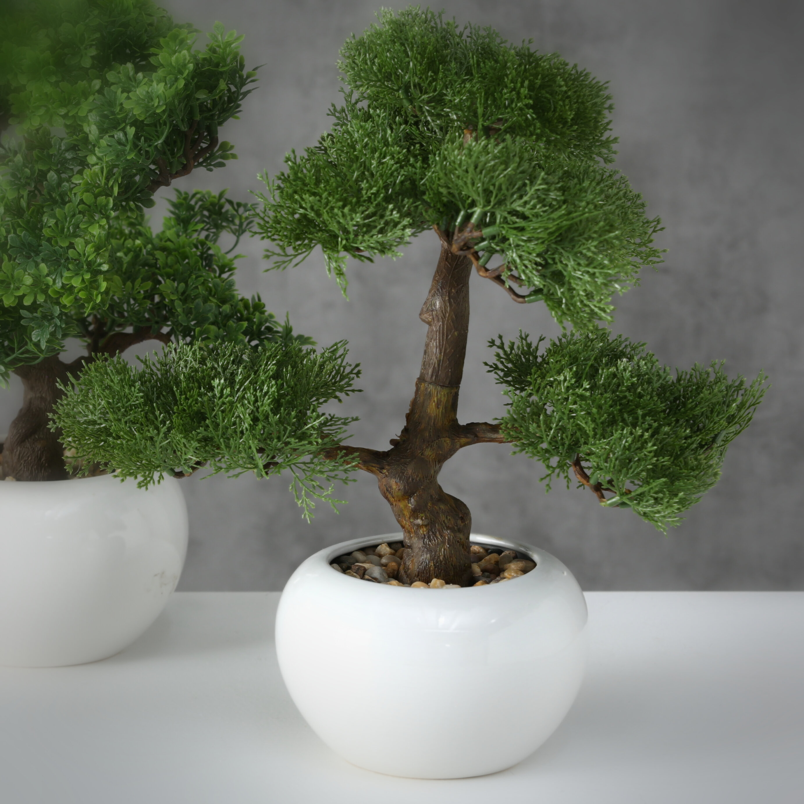 Artificial Cedar Bonsai Plant 15" H 