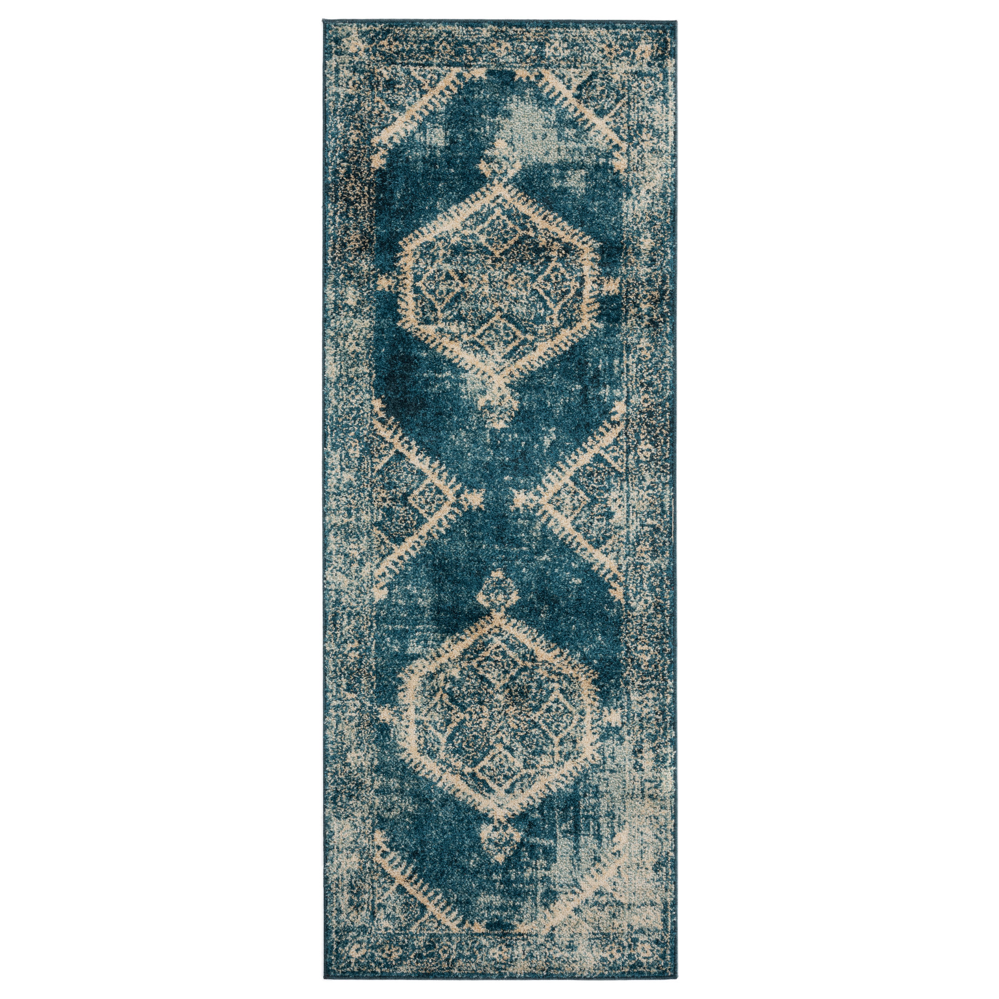 World Menagerie Hicklin Performance Cerulean Rug Wayfair