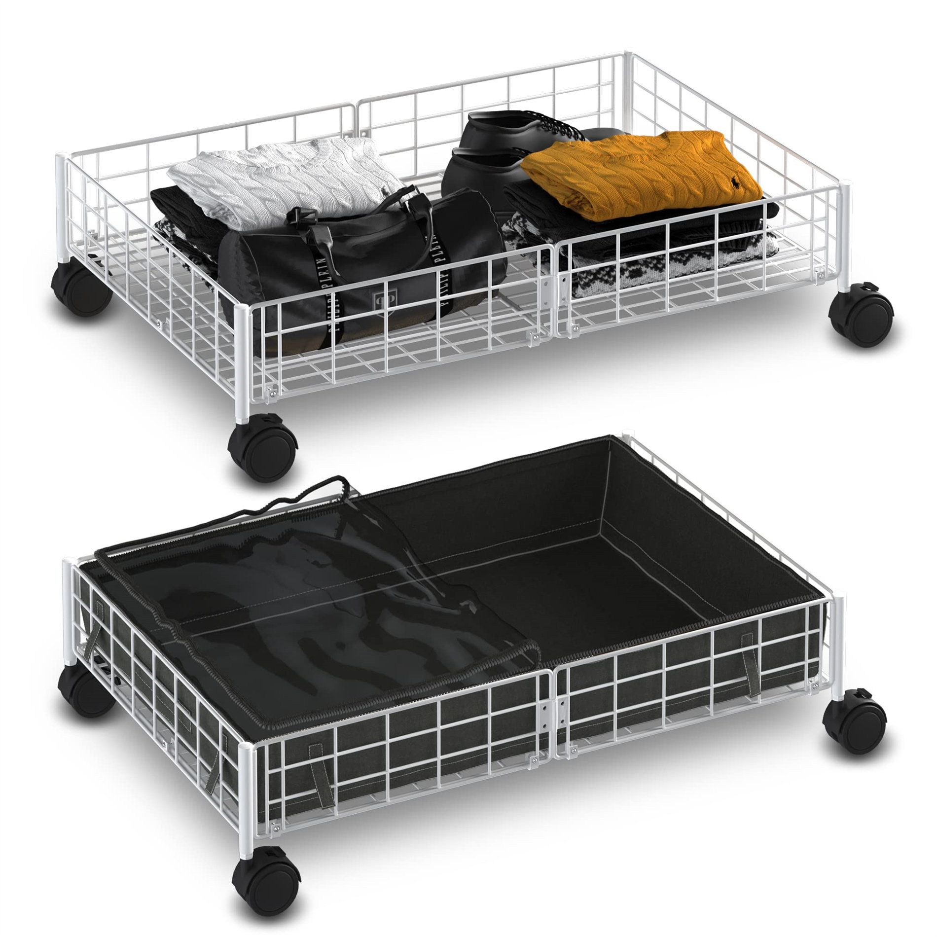 Hokku Designs Metal Underbed Storage Set Wayfair