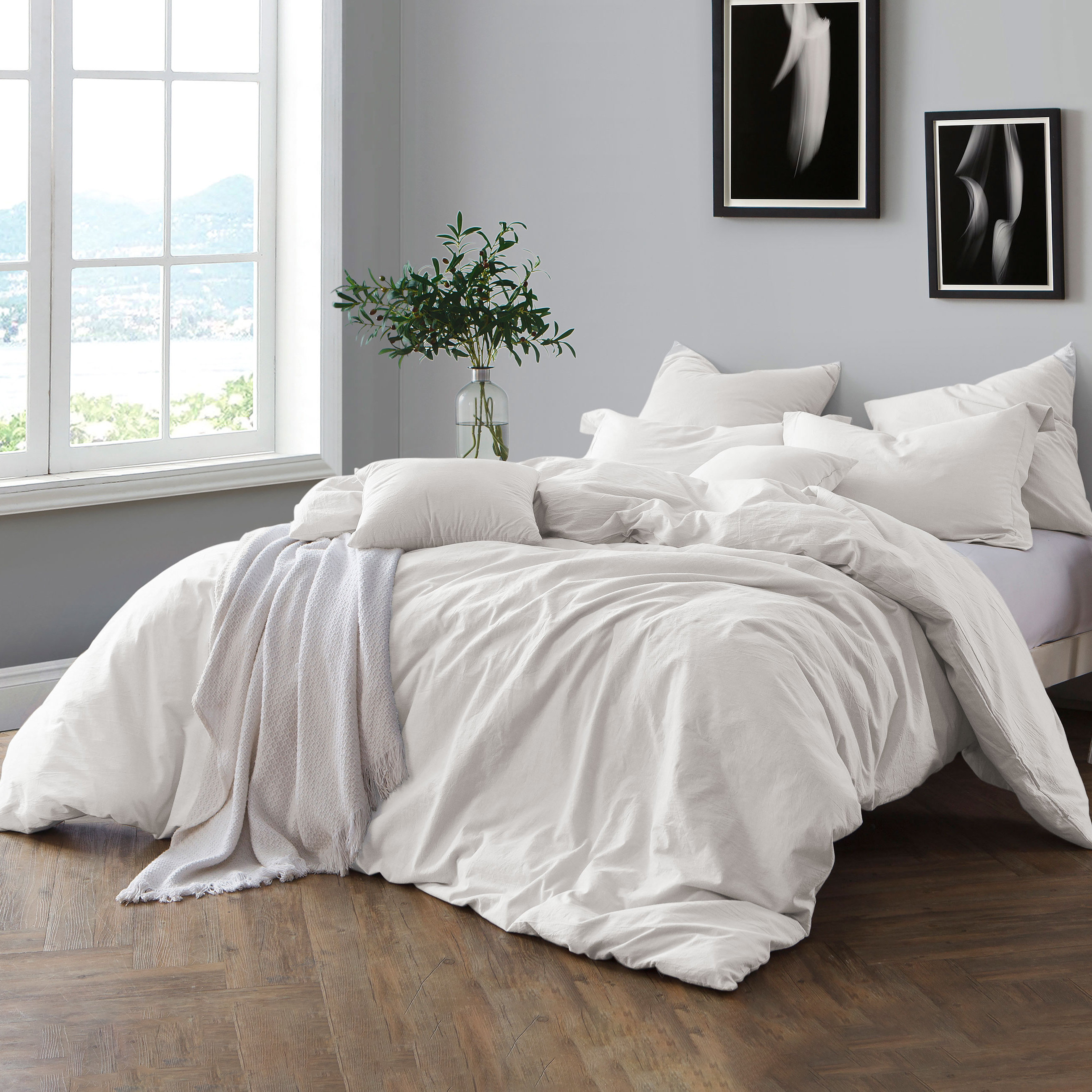 Ebern Designs Kirkus 100 Cotton Chambray Duvet Cover Set & Reviews