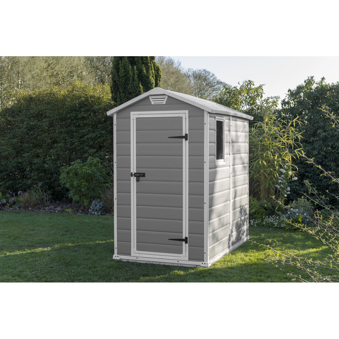 Keter Manor 4 ft. W x 6 ft. D Plastic Apex Tool Shed 
