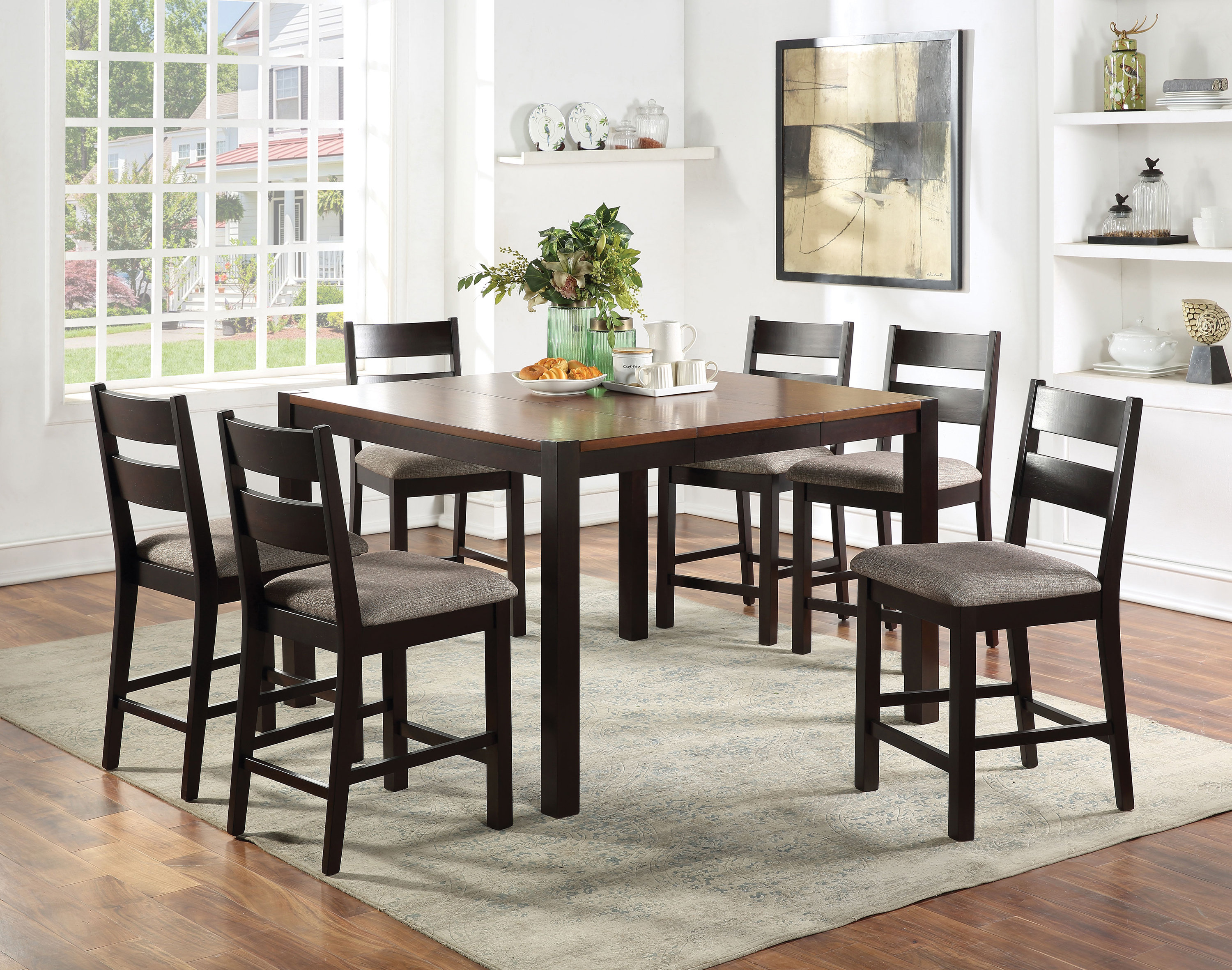 Lark Manor Alila Counter Height Butterfly Leaf Dining Set Wayfair
