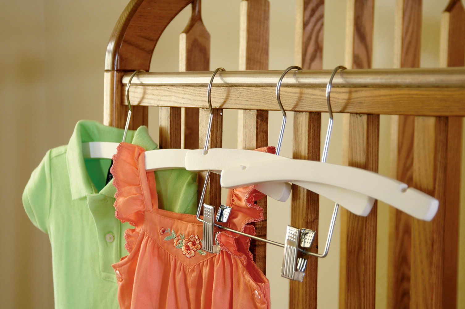 Rebrilliant Arched Wooden Baby Clothes Hanger Wayfair