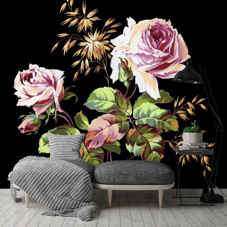 Rosdorf Park Iaconetti Peel & Stick Floral Wallpaper & Reviews | Wayfair