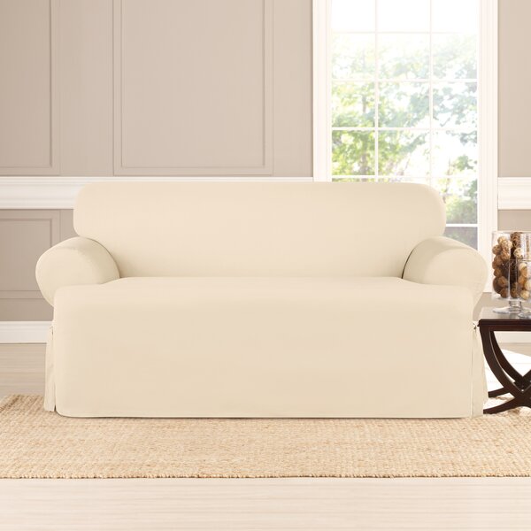 Sure Fit Cotton T-Cushion Loveseat Slipcover & Reviews | Wayfair