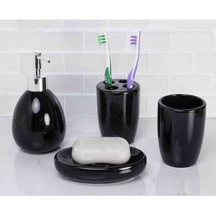 Matte Black Bathroom Tumbler Cup for Vanity Countertops Also Great Brush Holder 