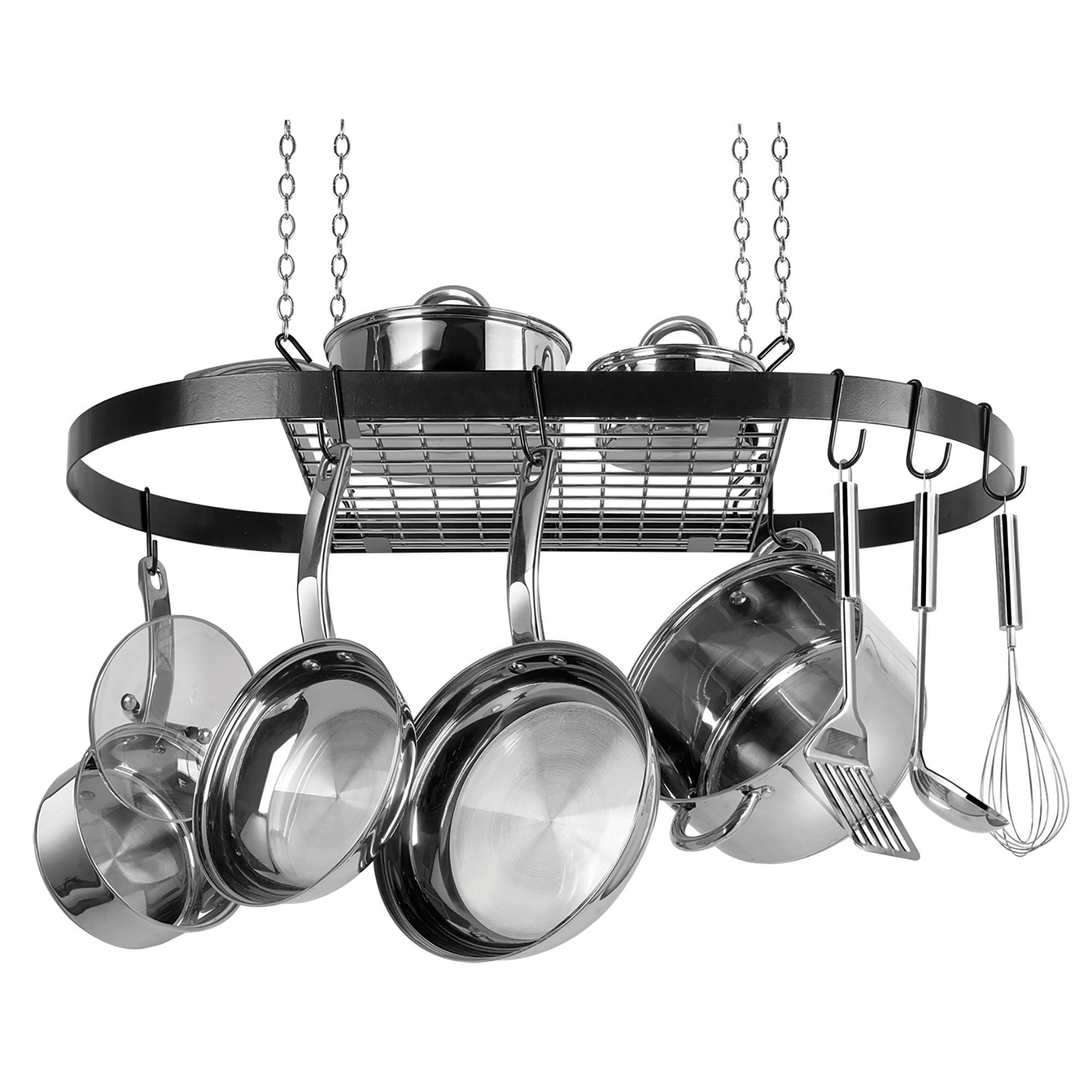 Wrought Studio Oval Hanging Pot Rack & Reviews Wayfair