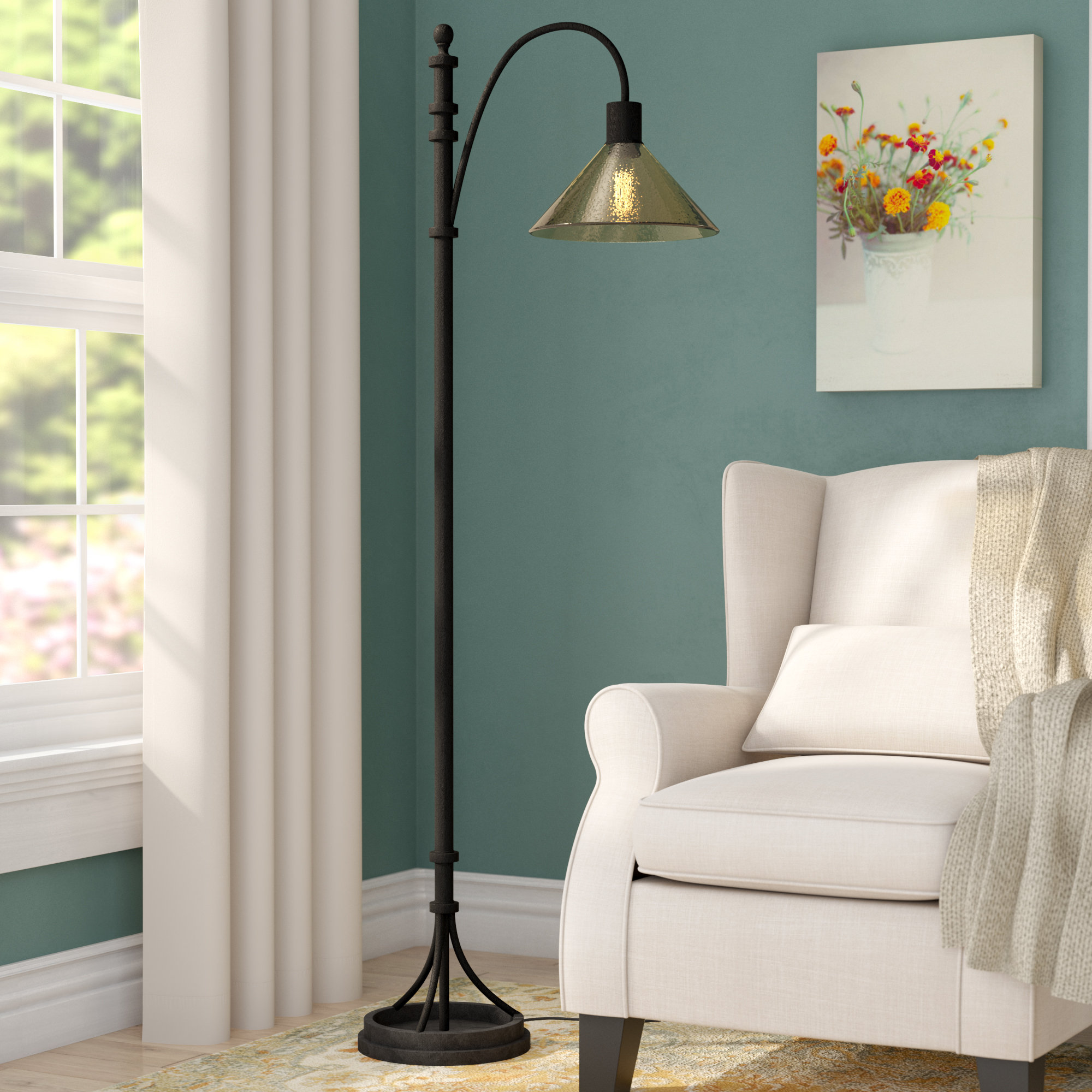Alcott Hill® Valasquez 65" Arched Floor Lamp & Reviews Wayfair