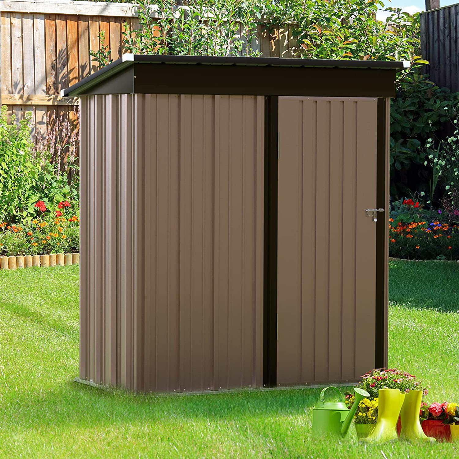 BOSSIN 5 Ft. W X 3 Ft. D Metal Storage Shed & Reviews Wayfair Canada