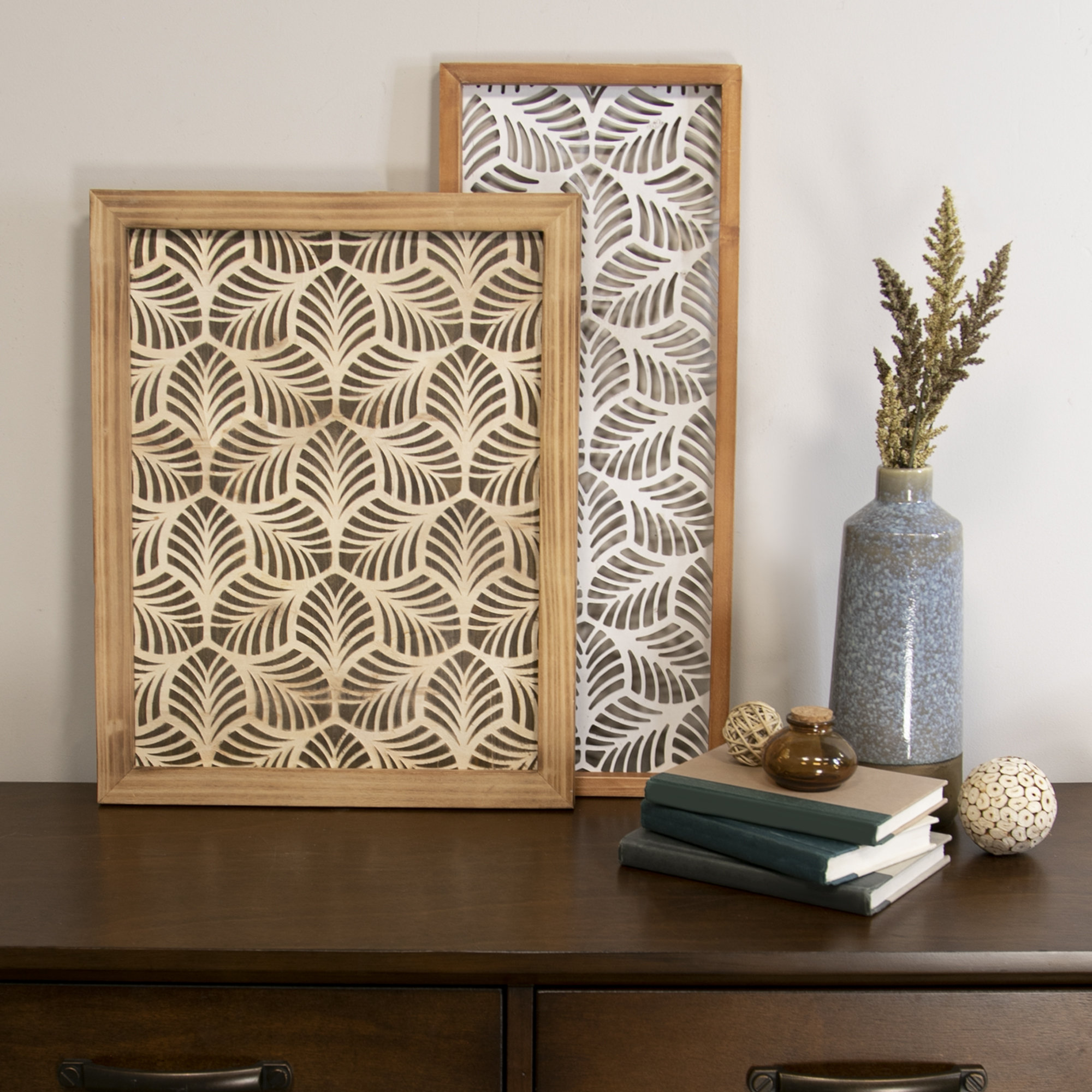 Bayou Breeze Carved Leaf Wood Wall Panel Wall Décor & Reviews Wayfair