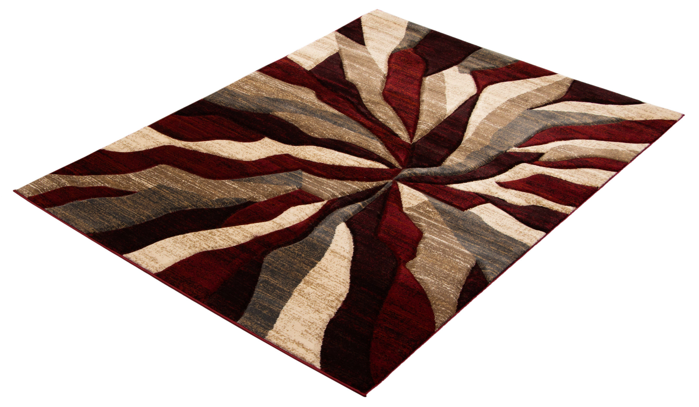 4 x 6 actual is 3'.8''x5' Summit 15 New Area Rug Burgundy Beige Modern Abstract Many Sizes Available