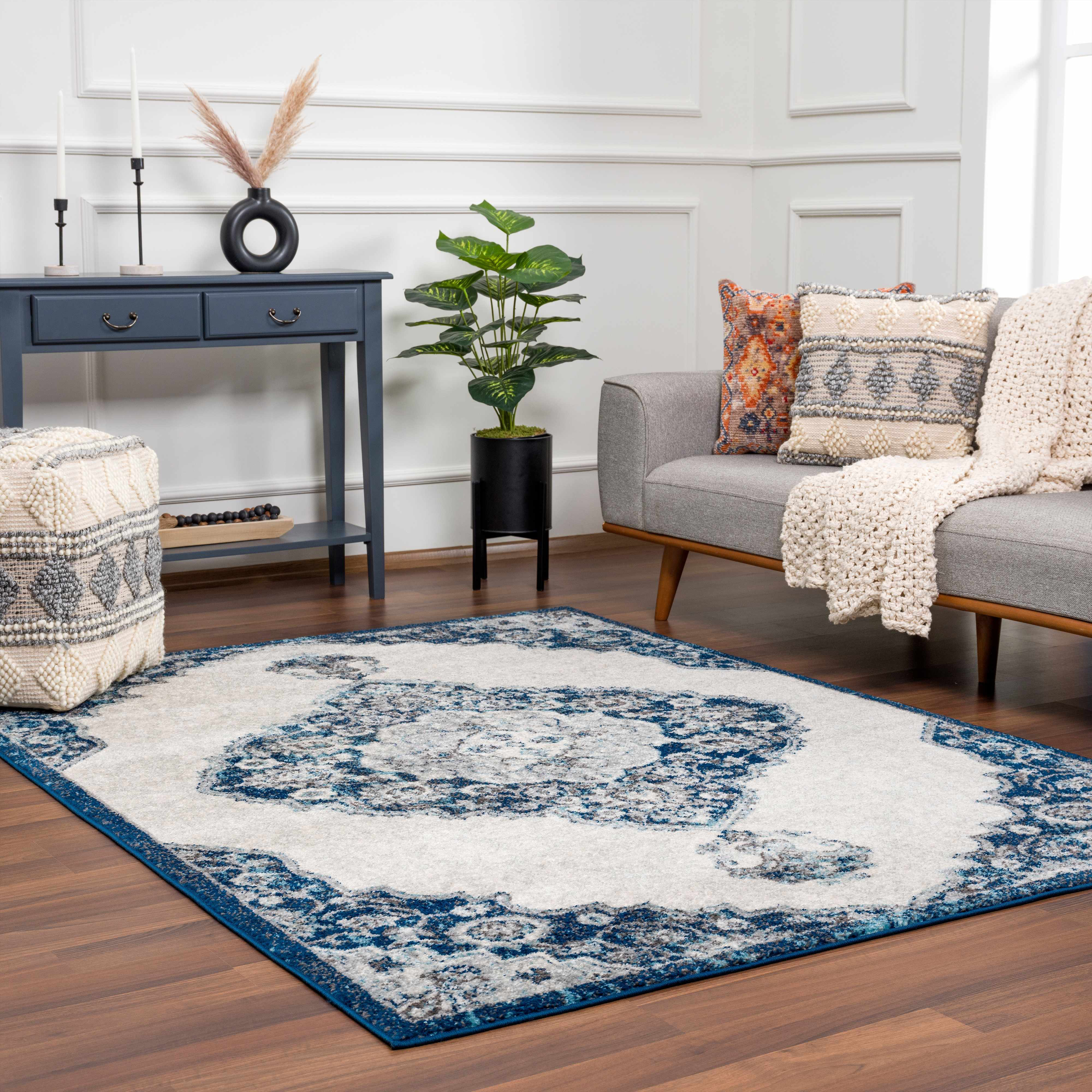 Bungalow Rose Douglass Performance Ivory Rug & Reviews | Wayfair
