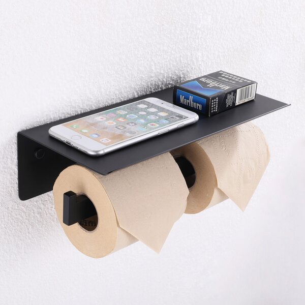Toilet Paper Holder Mobile Phone Storage Shelf Holders Wall Mounted Rack New 