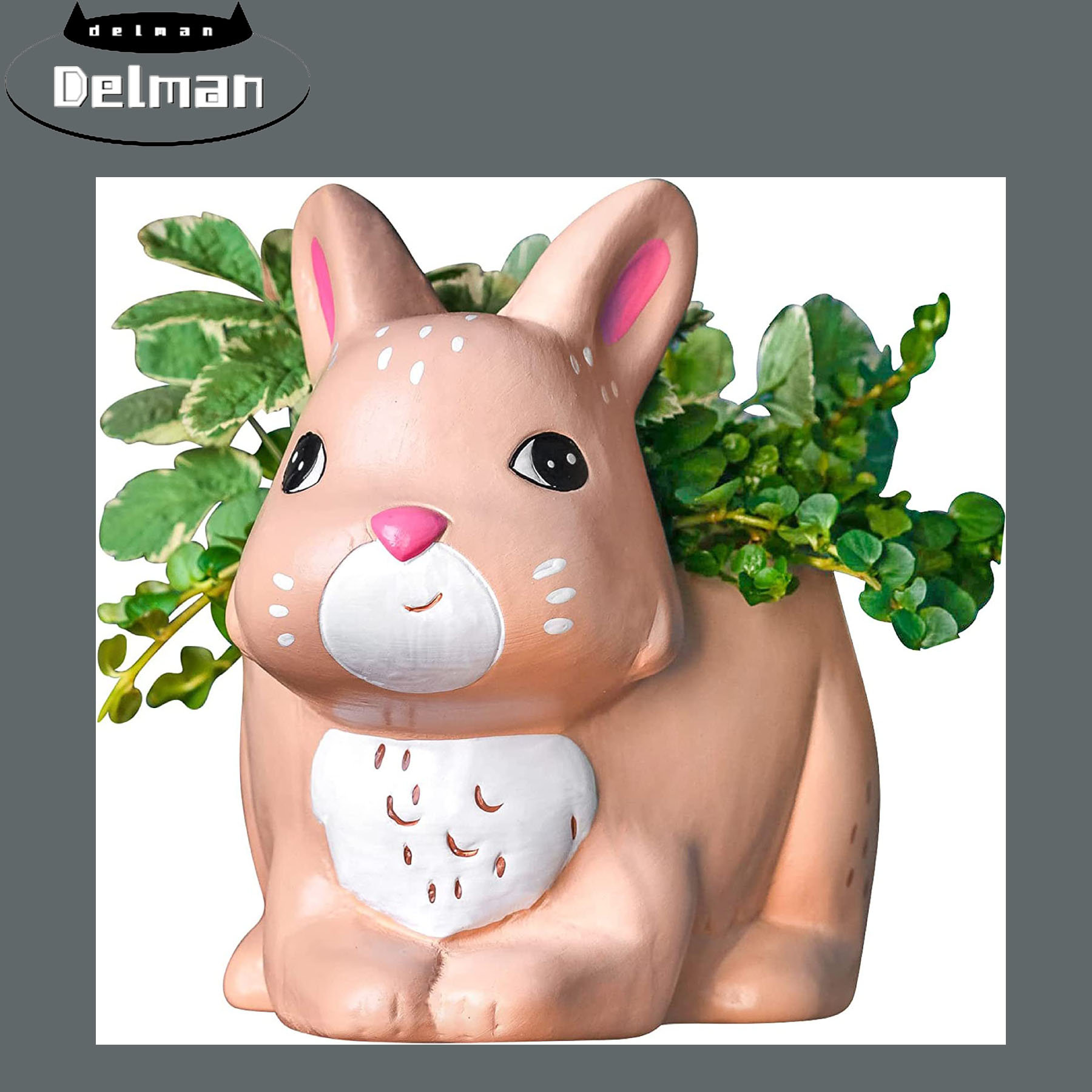Delman Bunny Planter Pot,Rabbit Planter With Drain Hole, Indoor Outdoor  Rabbit Home Decor, Garden Backyard Patio Ceramic Bunny Flower Pot, Rabbit  Bunny Lover Gift Idea | Wayfair