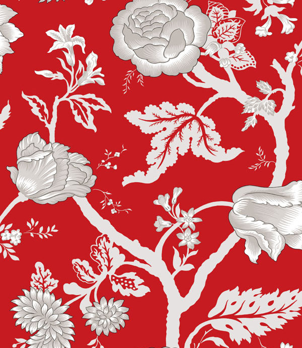 Blue Mountain Floral Wallpaper Wayfair