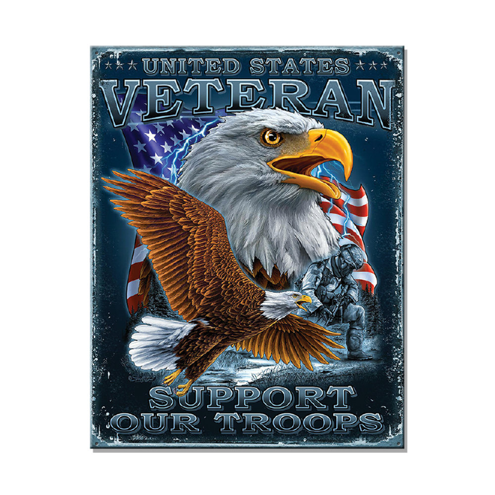 Trinx US Veterans Metal Sign Advertisements on Wayfair