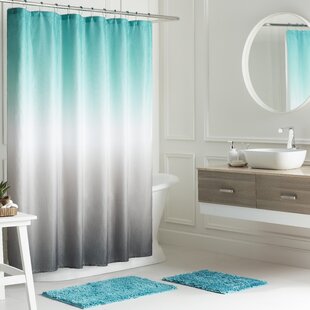 Hooks Details about   Shower Curtain Gray Ombre Textured Farmhouse Water-Repellent Fabric 