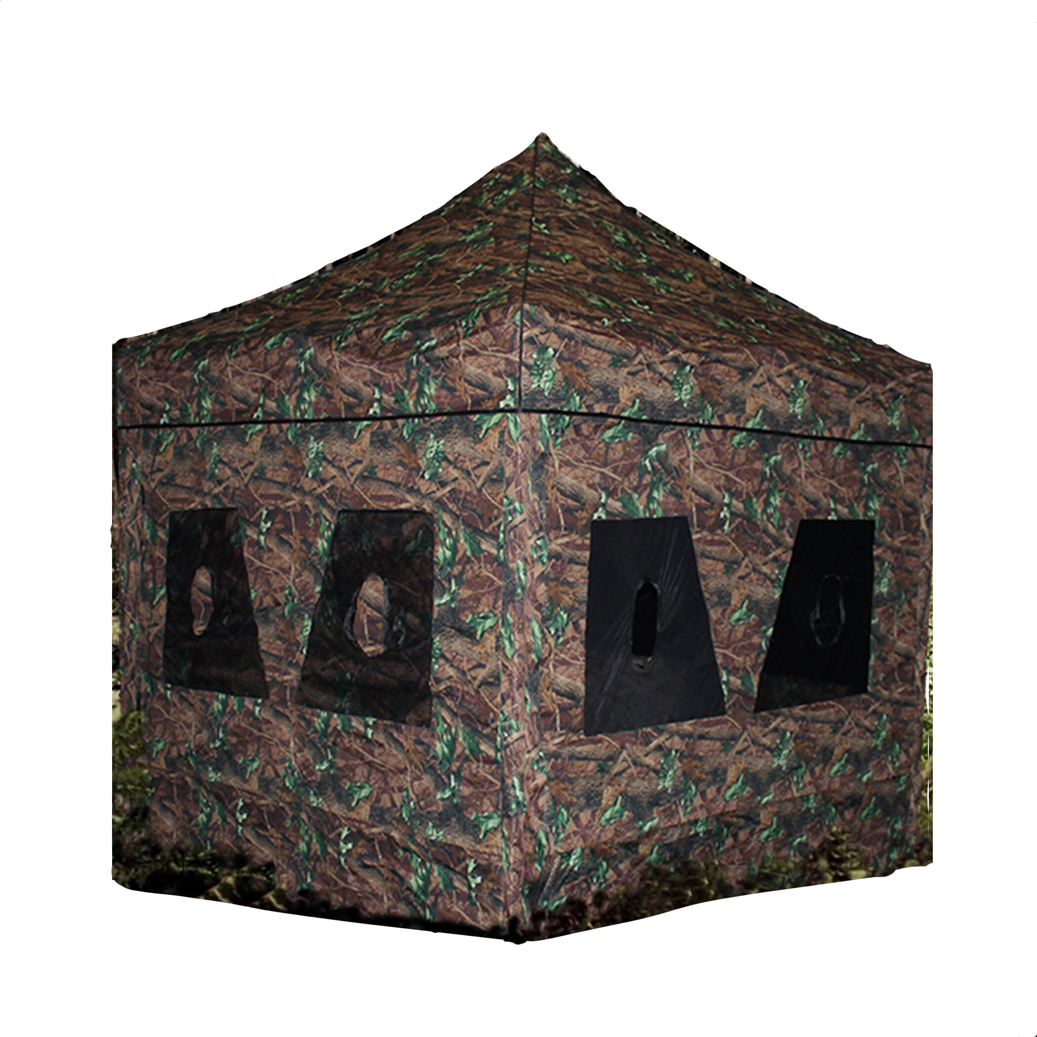 Details about   Waterproof Hunting Pop-up Tent 2-3 Person Mesh Window Ground Blind Camo Green 