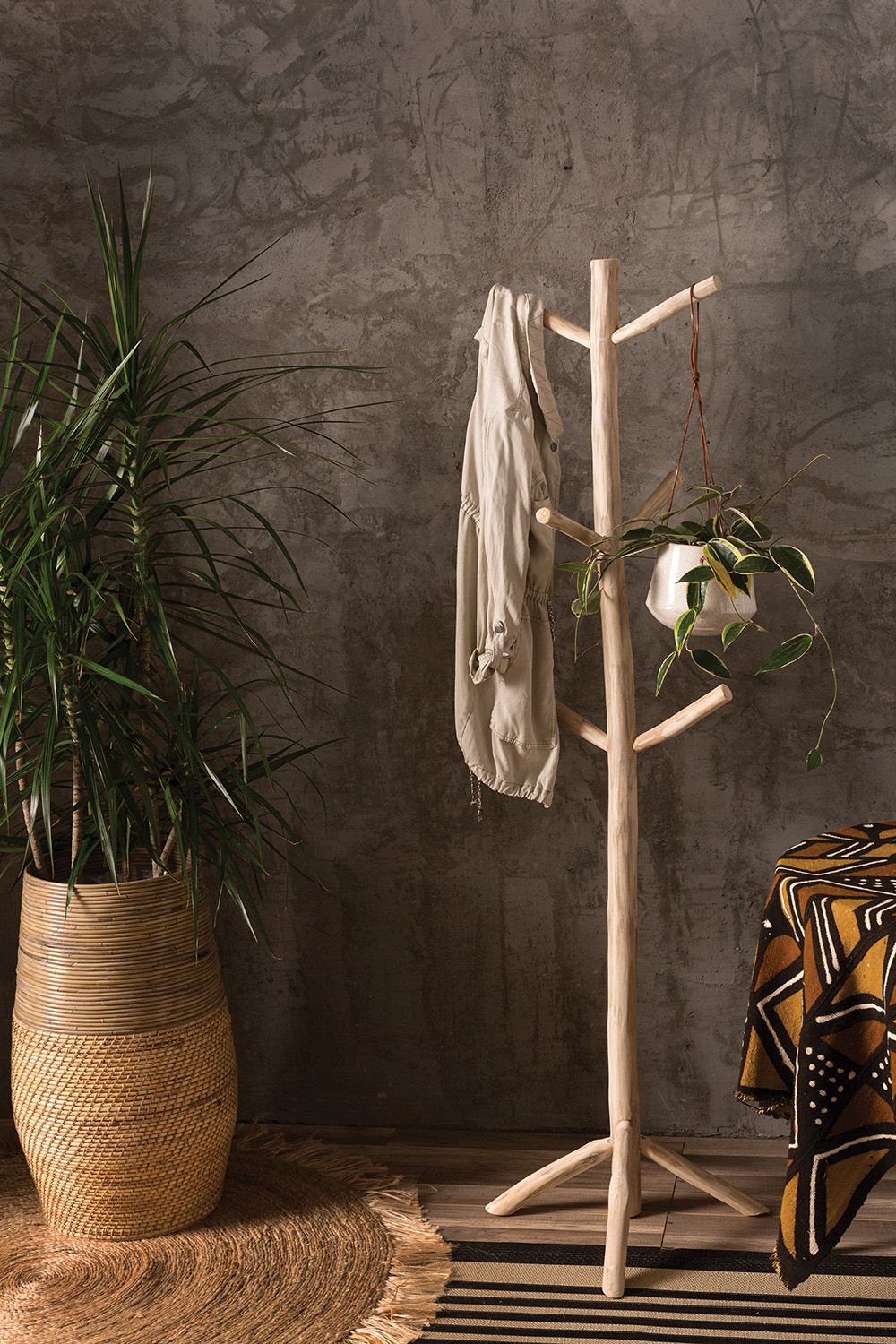 Union Rustic Awna Wood 6 Hook Freestanding Coat Rack Wayfair