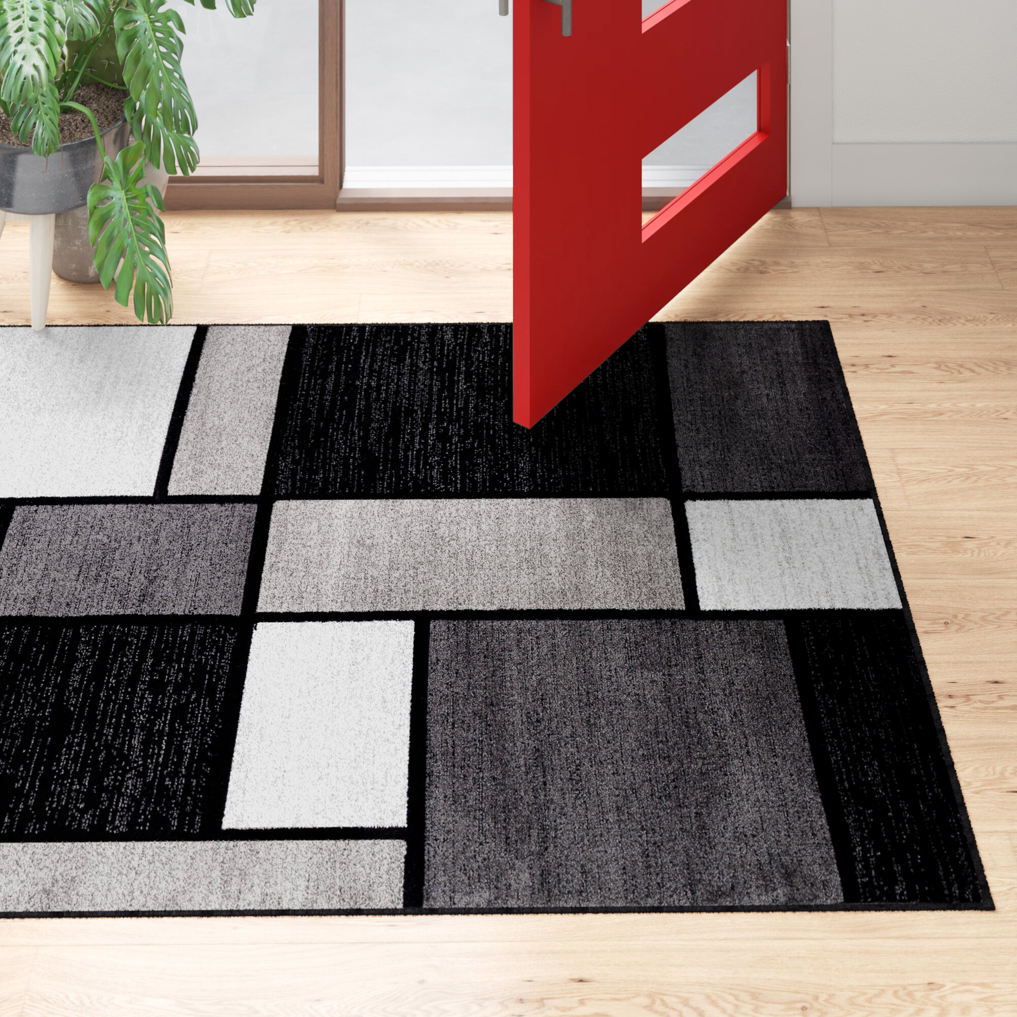 Wayfair   Abstract Polypropylene Area Rugs You'll Love in 18