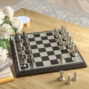 Chess Board Game Table 14" Square Egyptian Mother of Pearl Coffee Side Table 