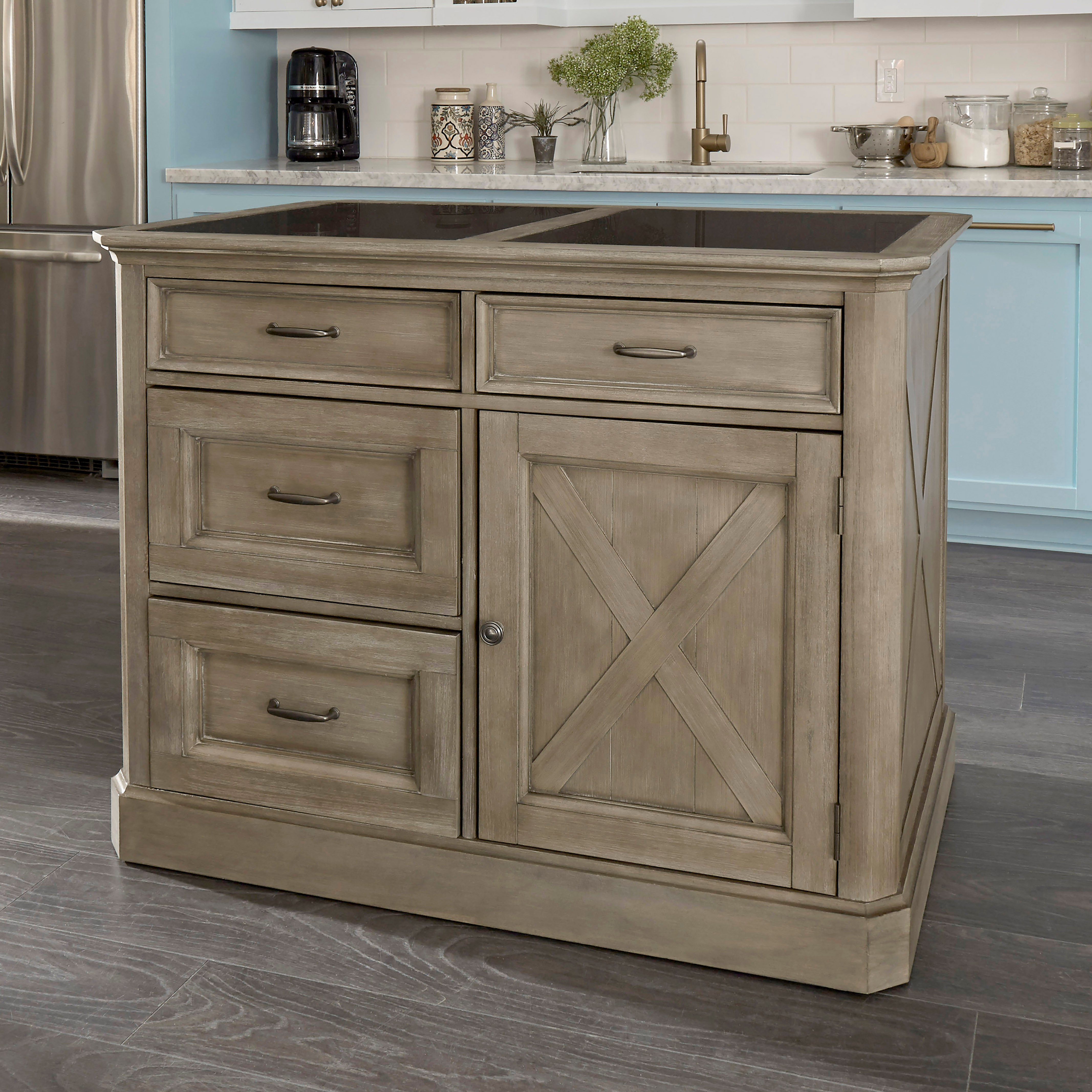 Laurel Foundry Modern Farmhouse Pyatt 47'' Wide Rolling Kitchen Island