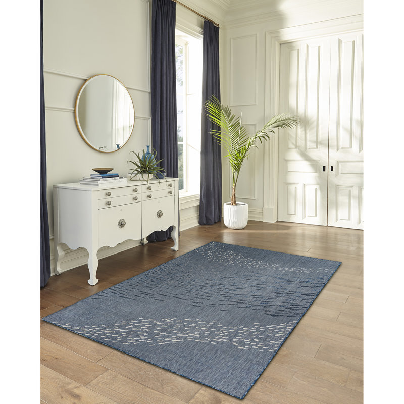 Sand & Stable Baffin Navy/White/Gray Indoor/Outdoor Rug & Reviews | Wayfair