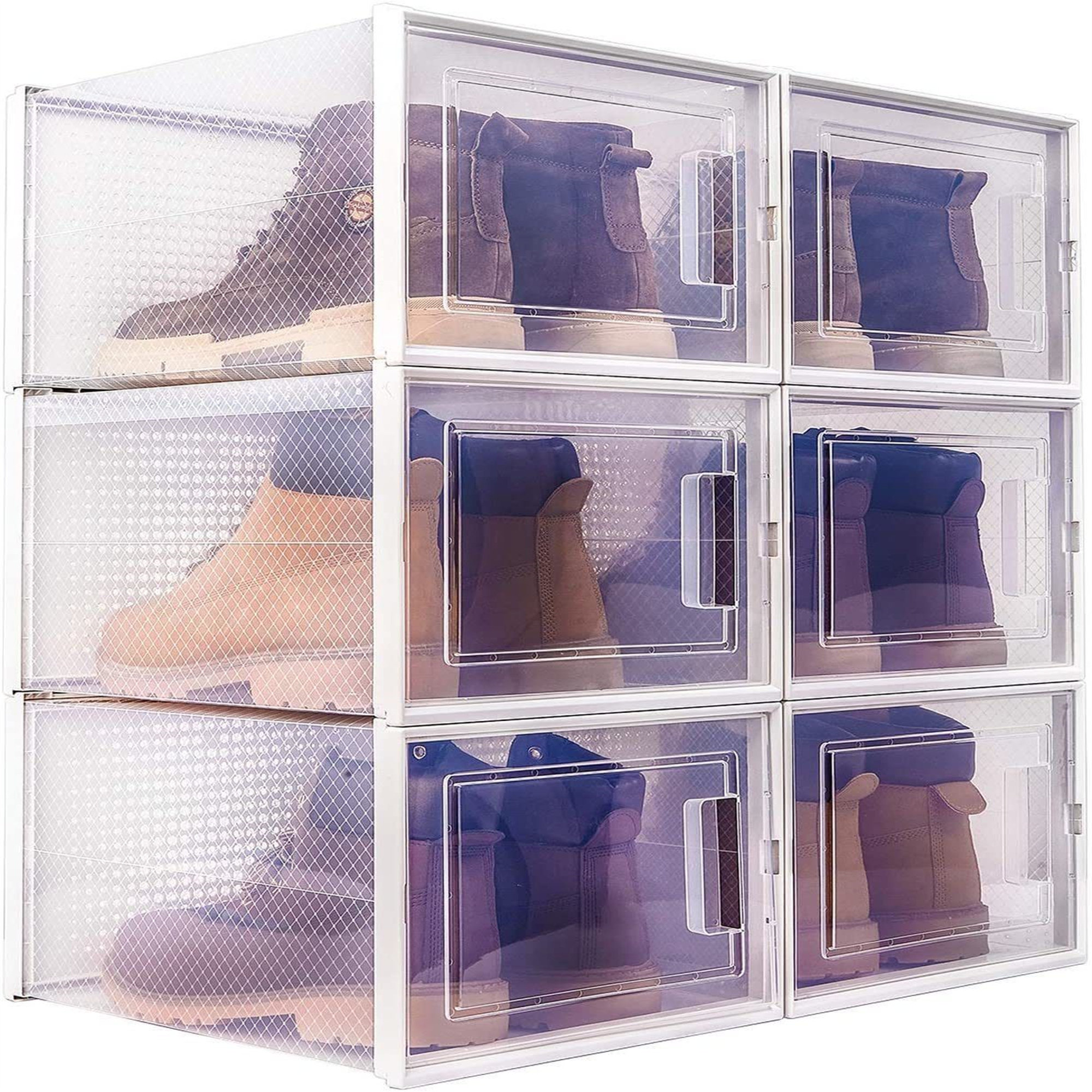 Rebrilliant Stackable Storage Bins Shoe,6 Pack Wayfair