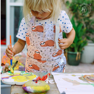 Kids Aprons with Pocket Small, 3-5 Years Children Aprons with Adjustable Neck Strap Baby Yo-da Chef Aprons Child Chef Aprons for Cooking Baking Painting and Party Family Gifts 