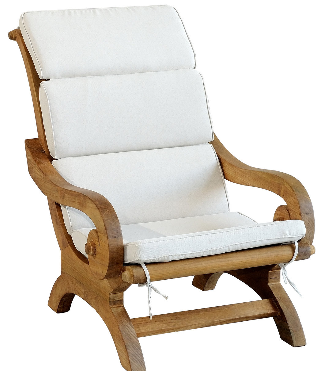 Rosecliff Heights Jerome Teak Patio Chair with Cushions Wayfair