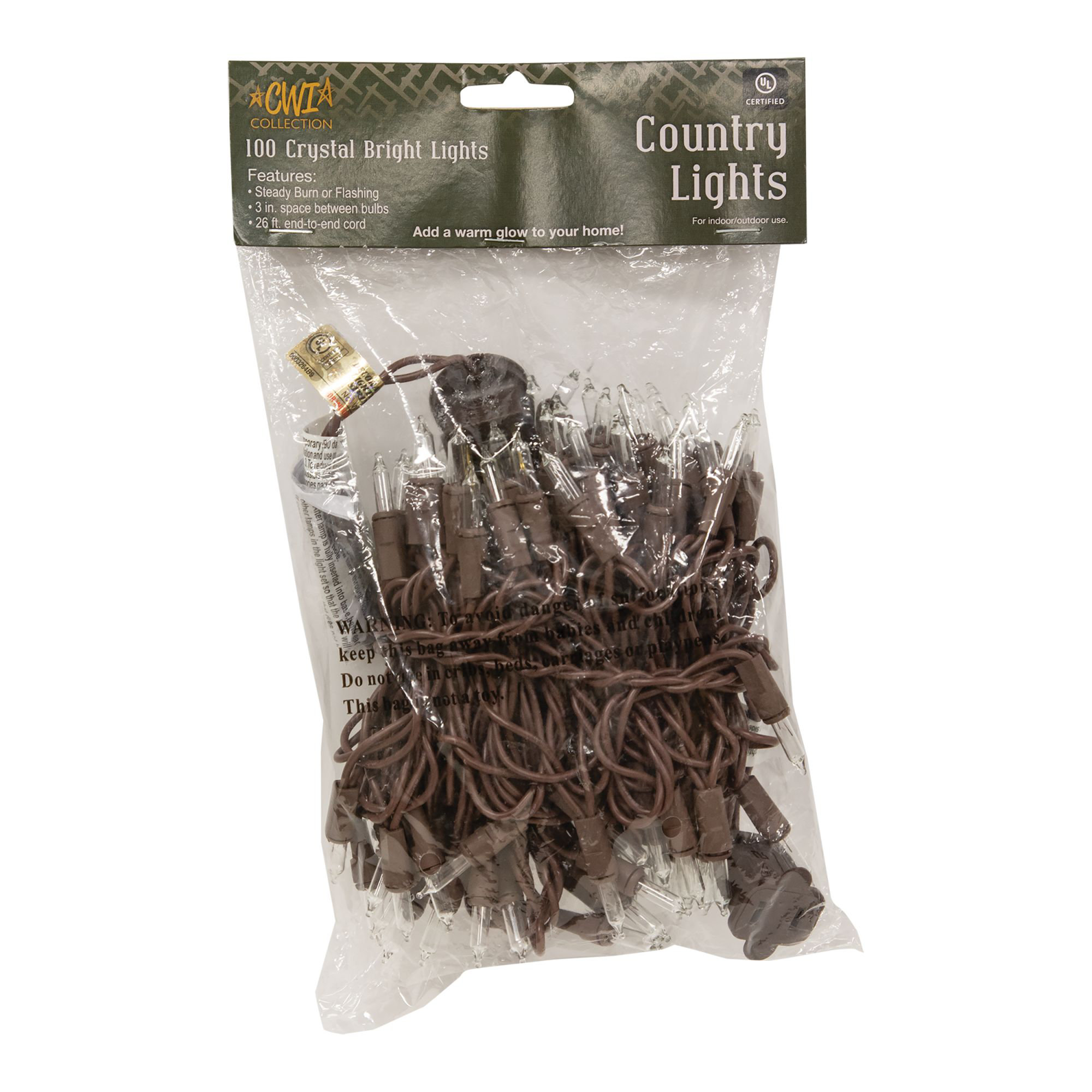 CWI Gifts 312'' LED 100 Bulb Mini String Light (End to End