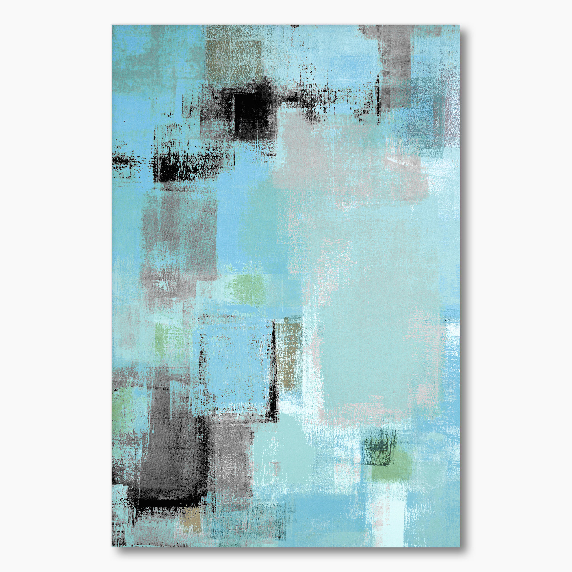 17 Stories Grey Meets Blue Abstract Art Gray Meets Blue Abstract Art