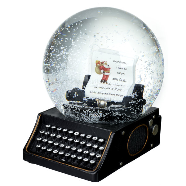 Typewriter Snow Globe Wayfair Co Uk